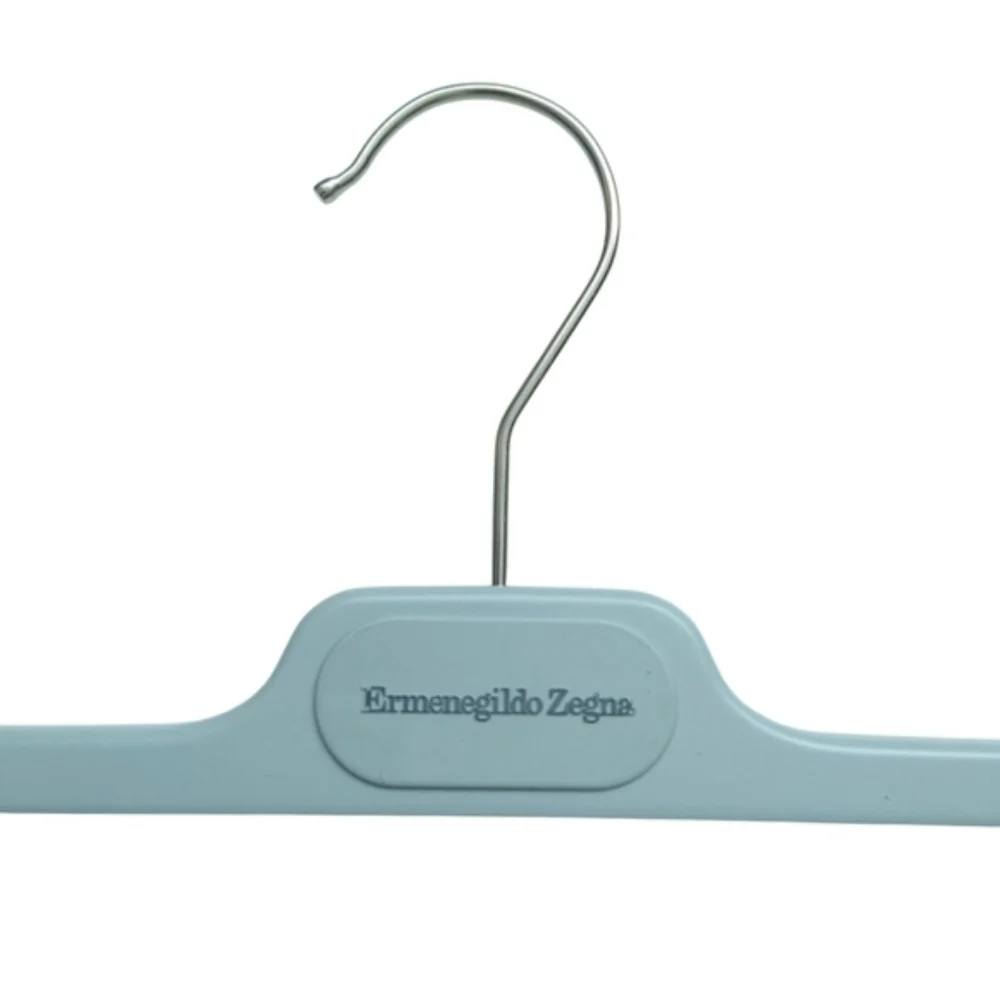 Ermenegildo Zegna Set Of 2 Light Gray Closet Hangers Trousers Pants Slim Plastic